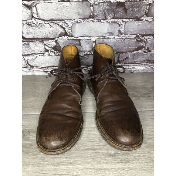 A.P.C Brown Leather Chukka Lace Up Ankle Boots Gum Soles Men Sz 42EU/9M US - Picture 2 of 16